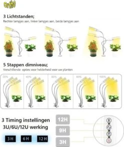 Ortho® - LED Groeilamp - Wit Licht - Bloeilamp - Kweeklamp - Full Spectrum - Grow Light - Groei Lamp (met 3 Lampen) Met Flexibele Lamphouder - Hoge Lichtintensiteit - Klem Spotje - 3x 35 Ortho® - LED Groeilamp - Wit Licht - Bloeilamp - Kweeklamp - Full Spectrum - Grow Light - Groei Lamp (met 3 Lampen) Met Flexibele Lamphouder - Hoge Lichtintensiteit - Klem Spotje - 3x -Gardena Verkoopwinkel 1011x1200