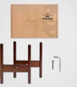 LifeGoods Planten Standaard - Uitschuifbare Bloempothouder - 20 Tot 30 Cm - Donker Bamboe -Gardena Verkoopwinkel 1064x1200