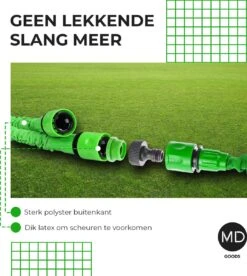 Uitrekbare Tuinslang Tot 15 Meter Van MD-goods ® - Tuinsproeier - Tuin Besproeien - Waterslang - Sproeikop - Groen - Flexibel Elastisch -Gardena Verkoopwinkel 1074x1200 1