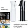 Merkloos Sibel Extreme Mist Verstuiver 160ml Zwart En Wit| Professional Hairdressing Plastic Fine Mist Spray Bottle - 2 Stucks -Gardena Verkoopwinkel 1081x1200 1
