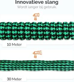 Goliving Tuinslang Flexibel - 30 Meter - Uitrekbare Tuinslang Sproeier - Tuinsproeier - Zwart - Acht Standen - Met Opbergtas -Gardena Verkoopwinkel 1082x1200