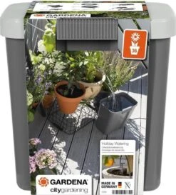 GARDENA Vakantiebewateringsset Duppelsysteem - Geschikt Voor 36 Potplanten - Incl. 9l Vat -Gardena Verkoopwinkel 1086x1200