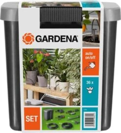 Gardena Verkoopwinkel 20 GARDENA Vakantiebewateringsset Duppelsysteem - Geschikt Voor 36 Potplanten - Incl. 9l Vat