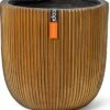 Capi Europe - Bloempot Bol Groove XL - 33x35 - Goud - Bloempot Voor Binnen - Opening ⌀28 - GVGB932 -Gardena Verkoopwinkel 1098x1200 1
