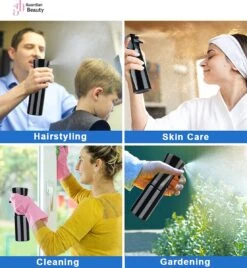 Merkloos Sibel Extreme Mist Verstuiver 160ml Zwart En Wit| Professional Hairdressing Plastic Fine Mist Spray Bottle - 2 Stucks -Gardena Verkoopwinkel 1107x1200