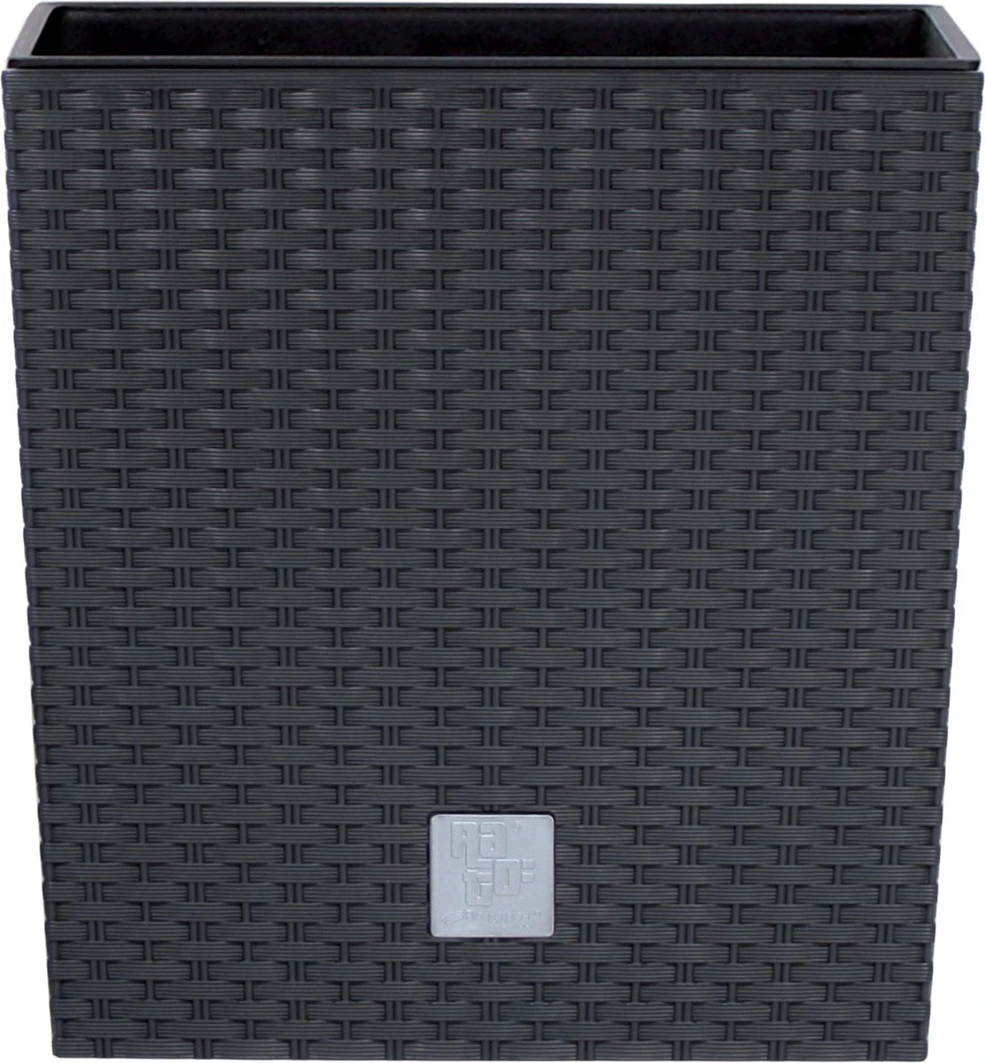 Prosperplast Kunststof Rato Rotan Bloempot/plantenpot Met Binnenpot Antraciet 40 Cm - Bloempotten Voor Binnen En Buiten 3 Prosperplast Kunststof Rato Rotan Bloempot/plantenpot Met Binnenpot Antraciet 40 Cm - Bloempotten Voor Binnen En Buiten