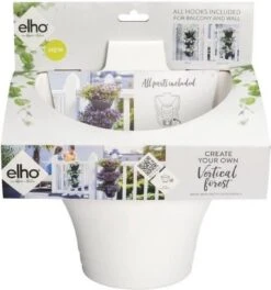 Elho Corsica Vertical Forest 24 - Bloempot Voor Balkonbuiten - Ø 26.7 X H 29.7 Cm - Wit/Wit -Gardena Verkoopwinkel 1124x1200 3