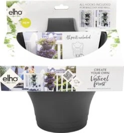 Elho Corsica Vertical Forest 24 - Bloempot Voor Balkonbuiten - Ø 26.7 X H 29.7 Cm - Zwart/Antraciet -Gardena Verkoopwinkel 1126x1200 3