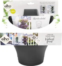 Elho Corsica Vertical Forest 24 - Bloempot Voor Balkonbuiten - Ø 26.7 X H 29.7 Cm - Zwart/Antraciet -Gardena Verkoopwinkel 1127x1200 3