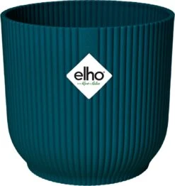 Elho Vibes Fold Rond 22 - Bloempot Voor Binnen - Ø 22.0 X H 20.2 Cm - Diepblauw
