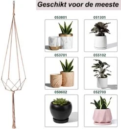 9 Stuks Jute Macrame Plantenhangers - Boho Handgeweven Katoen Hangpot Voor Binnen/Buiten - Hangende Bloempot Met Kralen - Macramé Touw/Koord Hangplant Houder - Bohemian Wandhanger Decoratie - Plant Hanger - Verticale Tuin Bloempothouder Planthanger -Gardena Verkoopwinkel 1132x1200 5