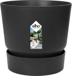 Elho Greenville Rond 40 - Grote Bloempot Voor Buiten - Gemaakt Van Gereycled Plastic - Ø 39.0 X H 36.8 Cm - Living Black -Gardena Verkoopwinkel 1135x1200 4