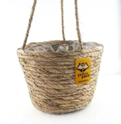 Merkloos Plantenhanger 18x15cm Naturel | Hangende Mand | Handgemaakt | Planten-houder / Hang-plant | Planten Accessoires | Hangmand -Gardena Verkoopwinkel 1172x1200 2