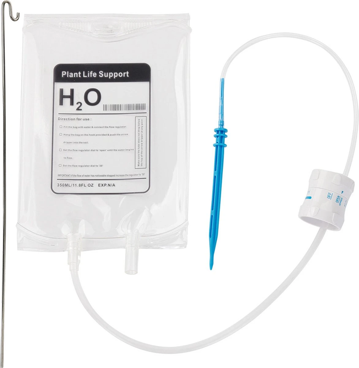 MikaMax Watergeefsysteem Voor Kamerplanten - Infuus Voor Planten - 8 Dagen Automatisch Water - 450 Ml 4 MikaMax Watergeefsysteem Voor Kamerplanten - Infuus Voor Planten - 8 Dagen Automatisch Water - 450 Ml - Afbeelding 2