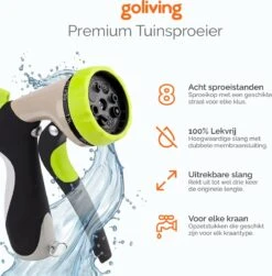 Goliving Tuinslang Flexibel - 30 Meter - Uitrekbare Tuinslang Sproeier - Tuinsproeier - Zwart - Acht Standen - Met Opbergtas -Gardena Verkoopwinkel 1180x1200 3