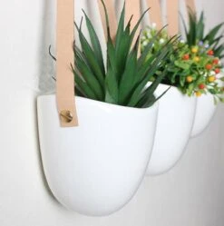 Merkloos Plantenhanger Keramiek – Set Van 3 – Steen- Hangpot – Hangende Bloempot Plantenpot Met 3 Verschillende Koorden – 12 X 11 X 9.5 Cm -Gardena Verkoopwinkel 1188x1200 6