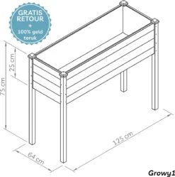 Needs&wants® Groot Verhoogd Bed Met Poten, Bloembed Van Hout Voor Tuin Balkon Terras, Verhoogd Bed Bloembak Houten Kit Voor Kruiden Groenten Bloemen, Plantenbak Tuinbed Kruidenbed Buiten Outdoor, Bruin -Gardena Verkoopwinkel 1190x1200