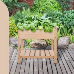 Esschert Design Kweekbak | Kweektafel | Moestuintafel | Inclusief 6 Plantenstekers | 40,6 X 78,8 X 78 Cm (lxbxh) | Naturel -Gardena Verkoopwinkel 1197x1200 5