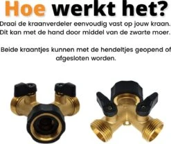 Horvitus Waterverdeler 2 Weg - Y Stuk Kraan Splitter - Voor Europese Kranen - Messing -Gardena Verkoopwinkel 1200x1009 1