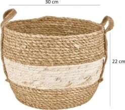 Merkloos Plantenmand 30x22cm Naturel Bruin – Multifunctionele Mand – Handgemaakt – Planten-houder – Planten Accessoires – Planten Mand -Gardena Verkoopwinkel 1200x1057 2