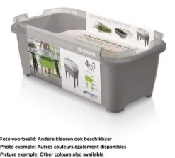 Moestuinbak Kweektafel Respana Planter High Set 77x39x82cm ANTRACIET Prosperplast -Gardena Verkoopwinkel 1200x1082