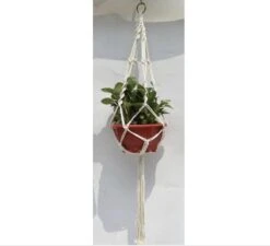 Merkloos Plantenhanger Macramé - Luxe Gevlochten Touw Katoen - 1 Stuk - Plantenpot Ophangen - Planthanger -Gardena Verkoopwinkel 1200x1095 2