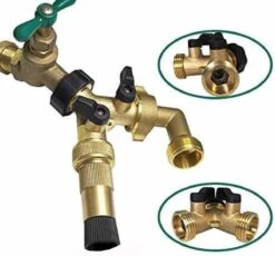 Y Stuk Kraan Splitter – Aanvoer Y Stuk Voor Wasmachine - Waterverdeler - Buitenkraan - Waterverdeler 2 Weg – Messing - -Gardena Verkoopwinkel 1200x1115 1