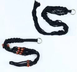 4 Stuks Zwarte Macrame Plantenhangers - Boho Handgeweven Katoen Hangpot Voor Binnen/Buiten - Hangende Bloempot Met Kralen - Macramé Touw/Koord Hangplant Houder - Bohemian Wandhanger Decoratie - Plant Hanger - Verticale Tuin Bloempothouder Planthanger -Gardena Verkoopwinkel 1200x1134 1