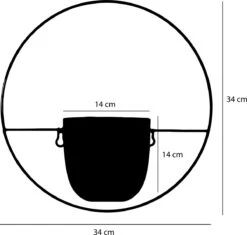 Mica Decorations Dexter Bloempot Wand - L34 X B14 X H34 Cm - Goud -Gardena Verkoopwinkel 1200x1141 3