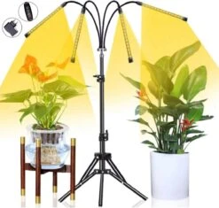 A Sunny Day Kweeklamp LED Wit Licht Inclusief Statief En USB Voeding - 160 Cm - Groeilamp Voor Planten - Zonlicht Lamp - Bloei Planten - Grow Light - 40 Watt - Automatisch Timer Voor 3-9-12 Uur