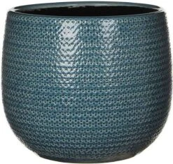 Mica Decorations Gabriel Bloempot - H20 X Ø25 Cm - Keramiek - Blauw -Gardena Verkoopwinkel 1200x1143 3