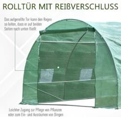 OUTSUNNY Tunnelkas 300x600 Gegalvaniseerde Metalen Buizen, Kweekkas, Hobbykas, Serre -Gardena Verkoopwinkel 1200x1155