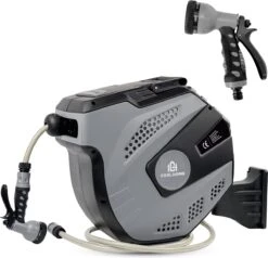 CoolHome - Wandslangenbox 20 Meter + 2 Meter - Tuinslang Met Haspel- Slangenhouder 180° Draaibaar - Tuinslanghaspel Zwart - Grijs -Gardena Verkoopwinkel 1200x1158 2