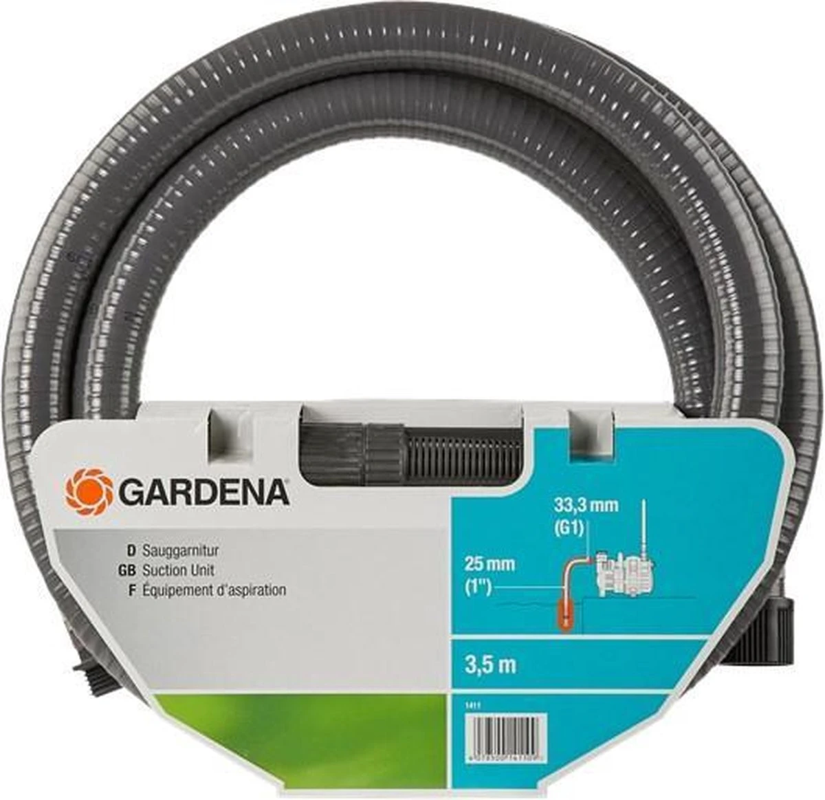 GARDENA Spiraal Aanzuigslang - Waterpomp - 3,5 M X 25 Mm 6 GARDENA Spiraal Aanzuigslang - Waterpomp - 3,5 M X 25 Mm - Afbeelding 4