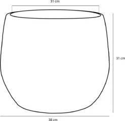 Mica Decorations Clemente Bloempot - H31 X Ø38 Cm - Terracotta - Goud -Gardena Verkoopwinkel 1200x1167 6