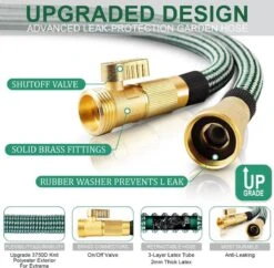 IBright Extra Sterke Uitrekbare Tuinslang - Flexibel - 15 Meter - Inclusief Opbergtas ,Sproeier ,Koppelstuk En Ophanghaak - Groen -Gardena Verkoopwinkel 1200x1177 2