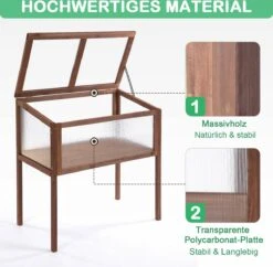 Outsunny Verhoogd Frame Van Hout Koude Kas Kruidenbed Voor Tuin Balkon Bruin Hout Pc-plaat 845-472 -Gardena Verkoopwinkel 1200x1178 4