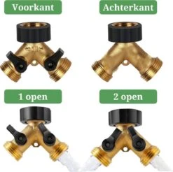 Y Stuk Kraan - Kraan Splitter - Waterverdeler - Buitenkraan - Waterverdeler 2 Weg – Messing - Afzonderlijk Af Te Sluiten -Gardena Verkoopwinkel 1200x1193 7