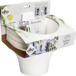 Elho Corsica Vertical Forest 24 - Bloempot Voor Balkonbuiten - Ø 26.7 X H 29.7 Cm - Wit/Wit -Gardena Verkoopwinkel 1200x1194 5