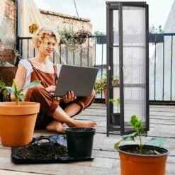 Relaxdays Kweekkas Balkon - Hout - 3 Etages - Balkonkas - Hobbykas - Plantenkas - Broeikas -Gardena Verkoopwinkel 1200x1199 1