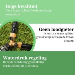 Y Stuk Kraan - Kraan Splitter - Waterverdeler - Buitenkraan - Waterverdeler 2 Weg – Messing - Afzonderlijk Af Te Sluiten -Gardena Verkoopwinkel 1200x1200 1101