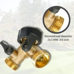 Y Stuk Kraan - Kraan Splitter - Waterverdeler - Buitenkraan - Waterverdeler 2 Weg – Messing - Afzonderlijk Af Te Sluiten -Gardena Verkoopwinkel 1200x1200 1103