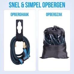 Strex Flexibele Tuinslang 15M Met Sproeikop - Uitrekbaar - Incl. Koppelingen, Ophanghaak & Opbergzak -Gardena Verkoopwinkel 1200x1200 1125