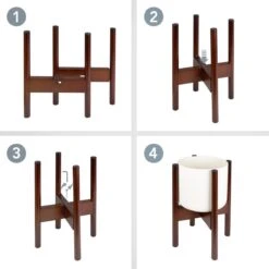 LifeGoods Planten Standaard - Uitschuifbare Bloempothouder - 20 Tot 30 Cm - Donker Bamboe -Gardena Verkoopwinkel 1200x1200 1194