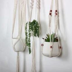 4 Stuks Plantenhangers - Boho Handgeweven Katoen Hangpot Voor Binnen/Buiten - Bloempot Met Kralen - Macramé Touw/Koord Hangplant Houder - Bohemian Wandhanger Decoratie - Verticale Tuin Plant Hanger Bloempothouder Planthanger Wit 13 4 Stuks Plantenhangers - Boho Handgeweven Katoen Hangpot Voor Binnen/Buiten - Bloempot Met Kralen - Macramé Touw/Koord Hangplant Houder - Bohemian Wandhanger Decoratie - Verticale Tuin Plant Hanger Bloempothouder Planthanger Wit -Gardena Verkoopwinkel 1200x1200 1255