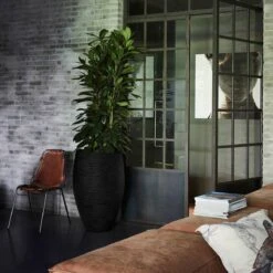 Capi Europe - Vaas Elegant Deluxe Rib NL - 45x72 - Zwart - Voor Binnen En Buiten - KBLR1138 -Gardena Verkoopwinkel 1200x1200 1266