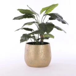 Mica Decorations Clemente Bloempot - H31 X Ø38 Cm - Terracotta - Goud -Gardena Verkoopwinkel 1200x1200 1308