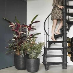 Capi Europe - Bloempot Bol Rib NL - 35x34 - Zwart - Voor Binnen En Buiten - KBLR932 -Gardena Verkoopwinkel 1200x1200 1366