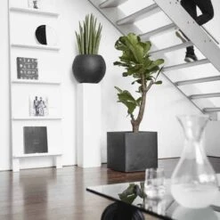 Capi Europe - Bloempot Vierkant Smooth NL - 30x30x30 - Zwart - Voor Binnen En Buiten - KBL902 -Gardena Verkoopwinkel 1200x1200 1409