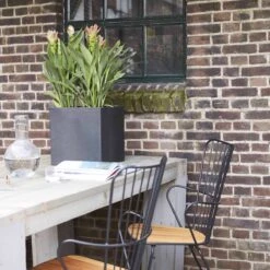 Capi Europe - Bloempot Vierkant Smooth NL - 30x30x30 - Zwart - Voor Binnen En Buiten - KBL902 -Gardena Verkoopwinkel 1200x1200 1411